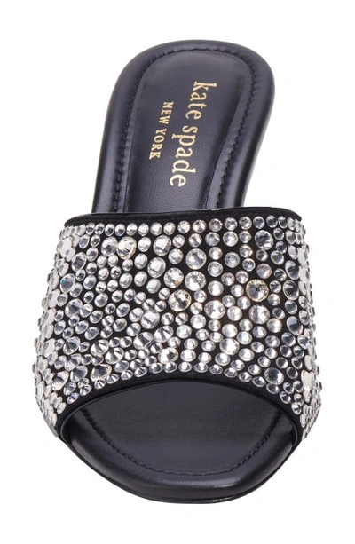 Shop Kate Spade Malibu Crystal Sandal In Black/ Clear