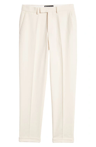 Shop Asos Design Smart Slim Fit Trousers In Cream