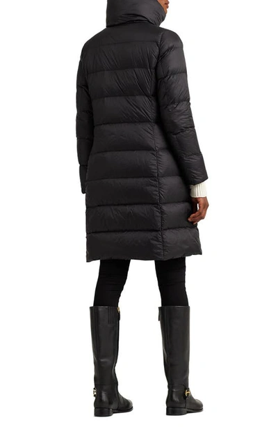 Shop Lauren Ralph Lauren Hooded Down Puffer Coat In Black