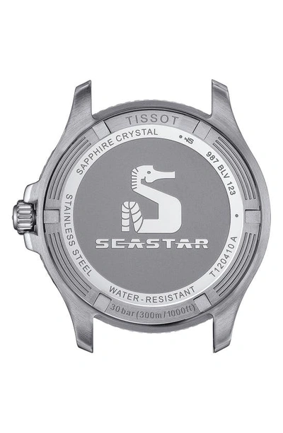 Tissot Men's Swiss Seastar 1000 Two-tone Stainless Steel Bracelet Watch 40mm In Black