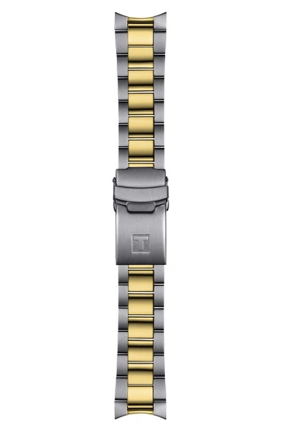 Tissot Men's Swiss Seastar 1000 Two-tone Stainless Steel Bracelet Watch 40mm In Black