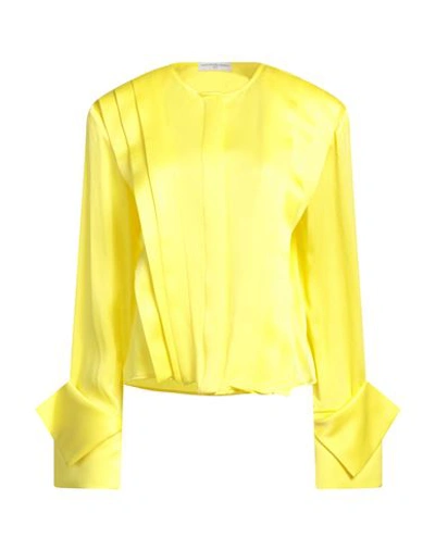 Shop Maria Vittoria Paolillo Mvp Woman Shirt Yellow Size 8 Acrylic, Viscose