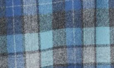Pendleton Board Plaid Virgin Wool Flannel Button-up Shirt In Blue Original Surf Plaid