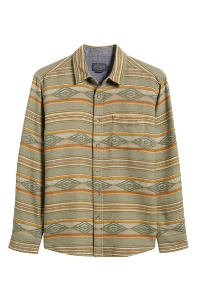 Shop Pendleton Marshall Cotton Chamois Button-up Shirt In Summerland Sage