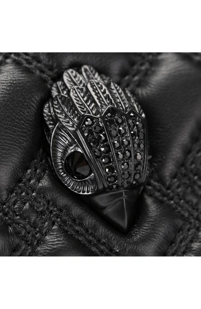 Shop Kurt Geiger Kensington Boston Drench Quilted Leather Duffle Bag In Black