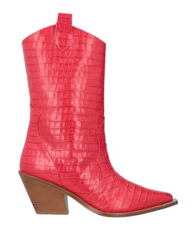 Shop Aldo Castagna Woman Ankle Boots Red Size 8 Leather
