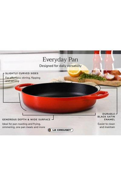 Shop Le Creuset Signature Enamel Cast Iron Everyday Pan In Cerise