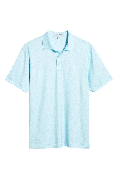 Shop Peter Millar Worth A Shot Performance Jersey Polo In Celeste