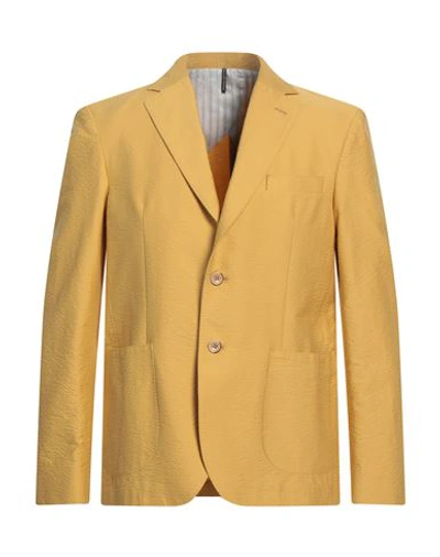Shop Harmont & Blaine Man Blazer Yellow Size 40 Cotton, Elastane