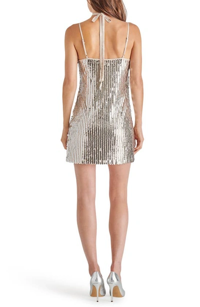 Shop Steve Madden Yasmin Paillette Minidress In Silver