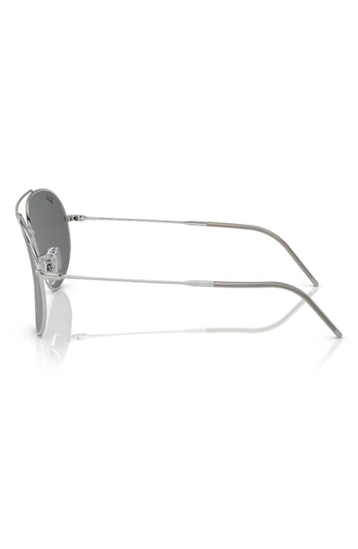 Shop Ray Ban Ray-ban Reverse 62mm Oversize Aviator Sunglasses In Silver