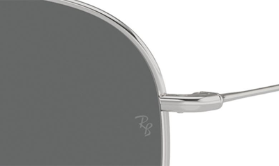 Shop Ray Ban Reverse 62mm Oversize Aviator Sunglasses In Silver