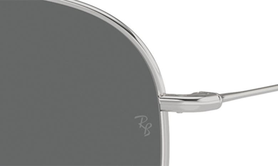 Ray Ban Ray-ban Reverse 62mm Oversize Aviator Sunglasses In Silver
