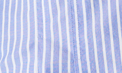 Shop Lucky Brand Cotton Poplin Corset Button-up Shirt In Persian Jewel Stripe
