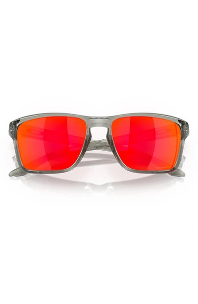 Oakley Sylas 57mm Prizm™ Rectangular Sunglasses In Grey Metal