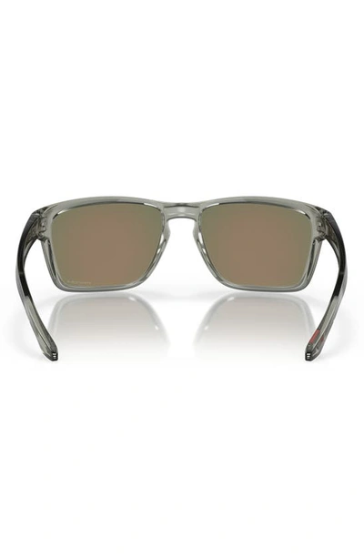 Oakley Sylas 57mm Prizm™ Rectangular Sunglasses In Grey Metal