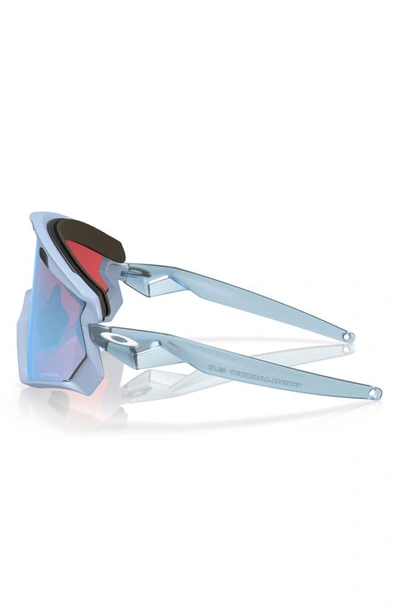 Shop Oakley Wind Jacket 2.0 Shield Sunglasses In Sapphire