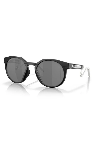 Oakley Hstn Round-frame Sunglasses In Matte Black