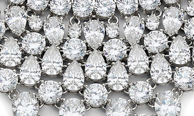 Nadri Cubic Zirconia Collar Necklace In Rhodium