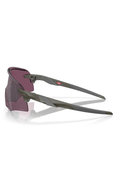 Shop Oakley Encoder Prizm™ Rimless Wrap Shield Sunglasses In Matte Olive/ Prizm Road Black