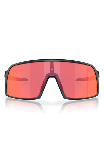 Shop Oakley Sutro Prizm™ Wrap Shield Sunglasses In Red