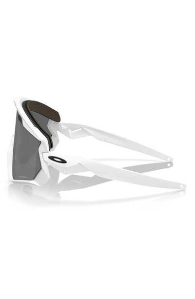 Shop Oakley Wind Jacket 2.0 Shield Sunglasses In White