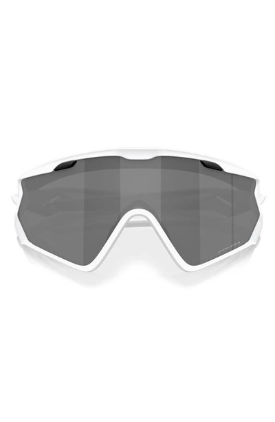 Oakley Womens White Oo9418 Wind Jacket Shield-frame O Matter™ Sunglasses In White