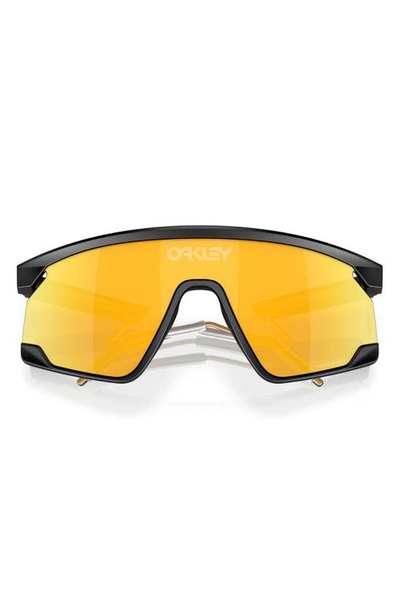 Shop Oakley Bxtr Metal 39mm Prizm™ Shield Sunglasses In Matte Black
