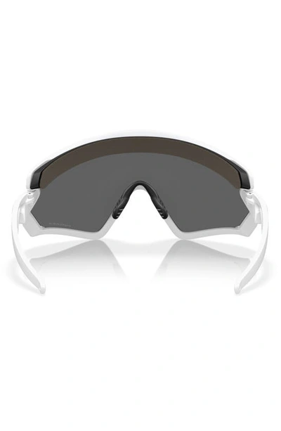 Shop Oakley Wind Jacket 2.0 Shield Sunglasses In White