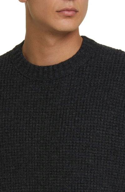 Shop Frame Crewneck Merino Wool Sweater In Charcoal