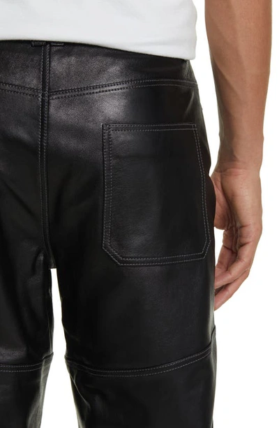 Frame Lambskin Leather Pants In Black