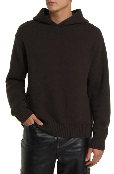 Shop Frame Cashmere Pullover Hoodie In Marron