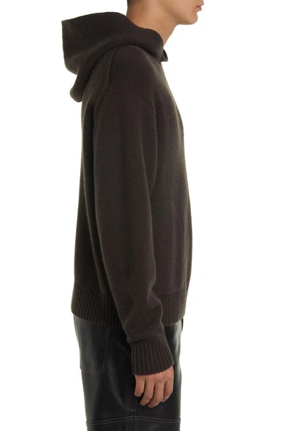 Shop Frame Cashmere Pullover Hoodie In Marron