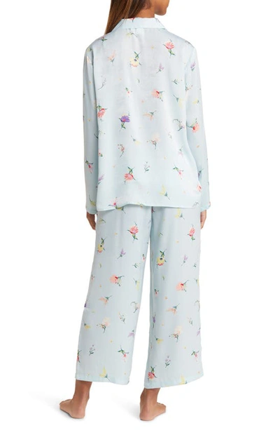 Shop Bp. Satin Pajama Set In Blue Starlight Micro Bouquet