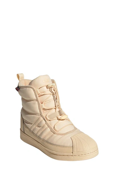 Shop Adidas Originals Kids' Superstar Boot In Sand Strata/ White