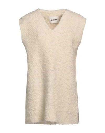 Shop Jil Sander Woman Sweater Cream Size 4 Mohair Wool, Polyamide, Silk In White