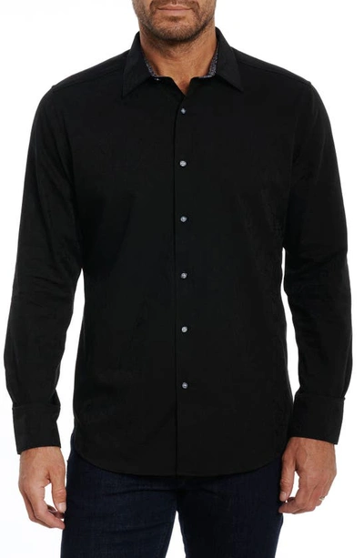 Shop Robert Graham Highland Woven Button-up Shirt In Black