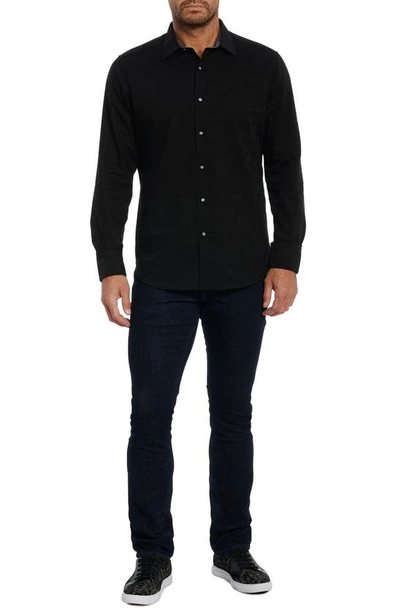 Shop Robert Graham Highland Woven Button-up Shirt In Black