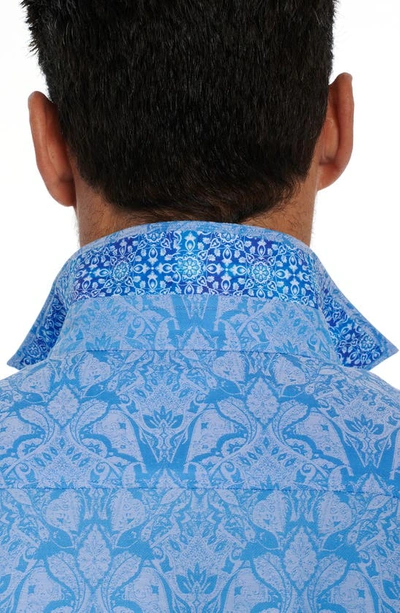 Shop Robert Graham Highland Woven Button-up Shirt In Light Blue