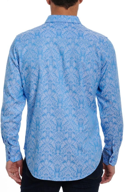 Shop Robert Graham Highland Woven Button-up Shirt In Light Blue