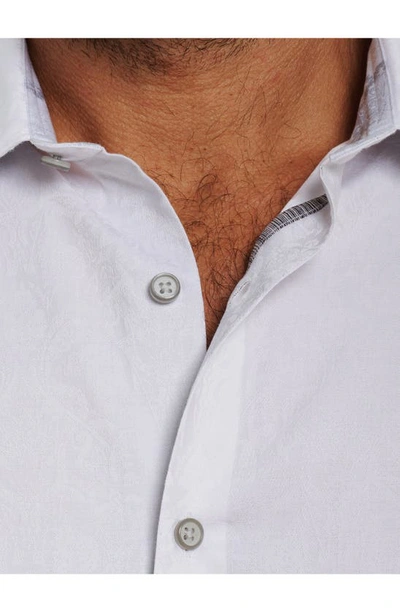 Shop Robert Graham Highland Woven Button-up Shirt In White