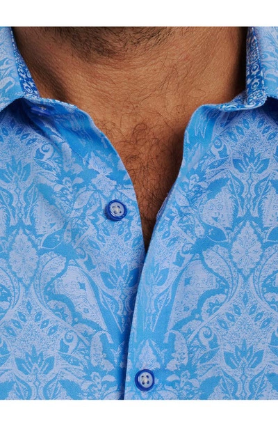 Shop Robert Graham Highland Woven Button-up Shirt In Light Blue