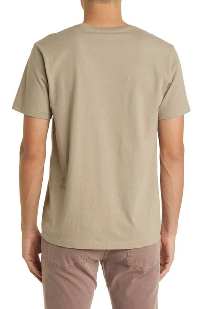 Frame Logo Cotton T-shirt In Stone Beige