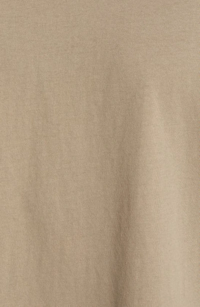 Frame Logo Cotton T-shirt In Stone Beige