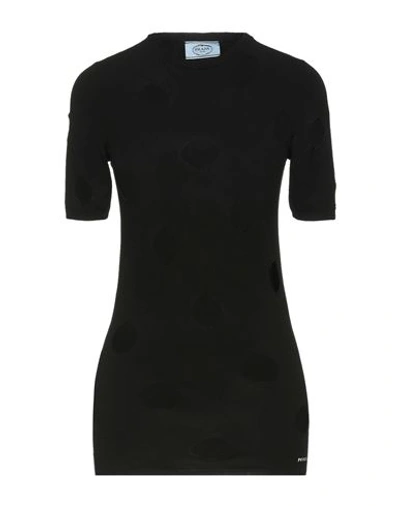 Shop Prada Woman Sweater Black Size 6 Viscose, Polyester