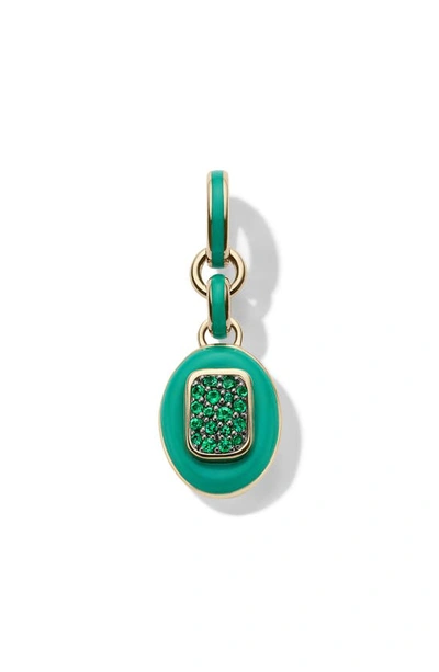 Shop Cast The Stone Charm In Sterling Silver/ Emerald