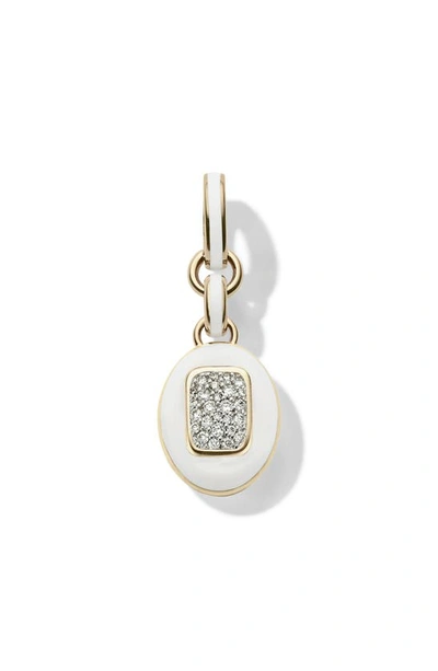 Shop Cast The Stone Charm In Sterling Silver/ Diamond