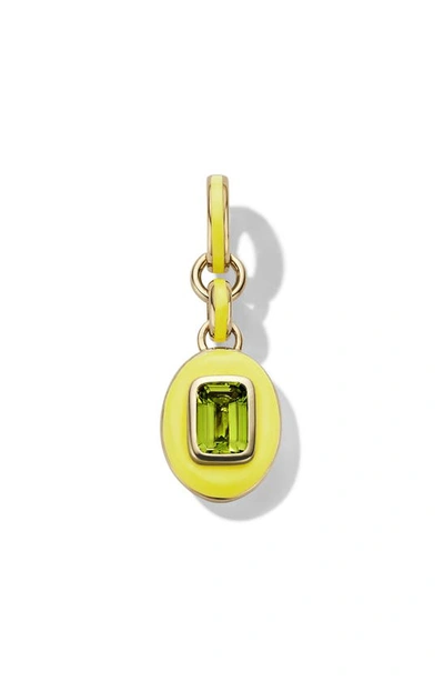 Shop Cast The Stone Charm In Sterling Silver/ Peridot