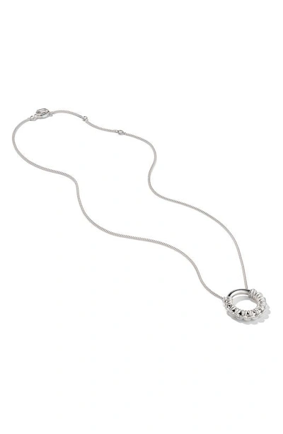 Shop Cast The Knot Loop Pendant Necklace In Sterling Silver
