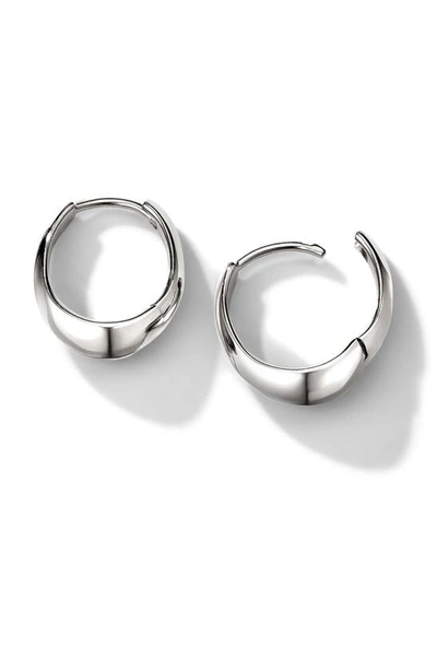 Shop Cast The Mini Fluid Hoop Earrings In Sterling Silver